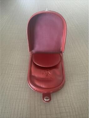 Vintage Visconti Monza Small Red Leather Wallet/ Change Purse Unisex
